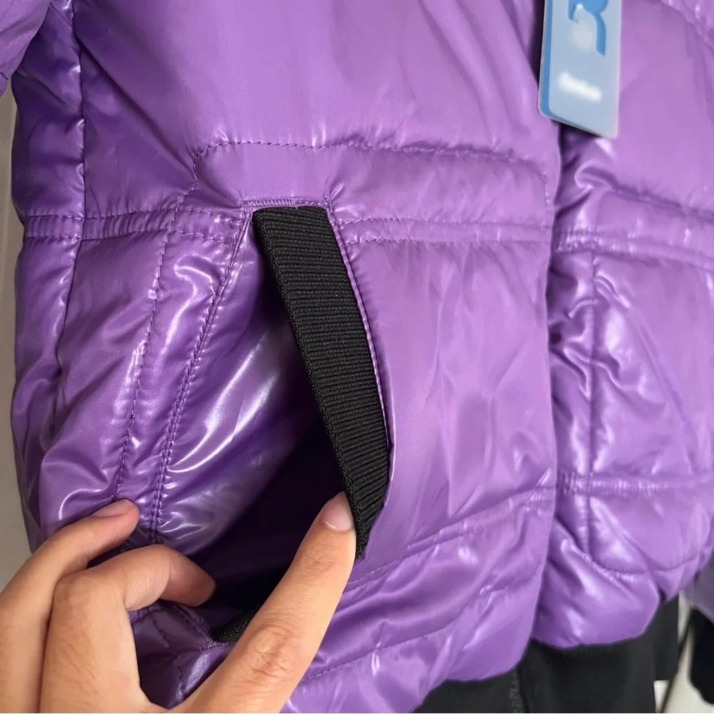 Reebok Black Jacket with Purple Highlights Reversible - Picture 10 of 12